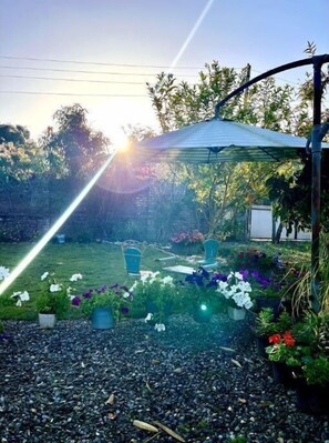 Private Garden with all day sunshine.