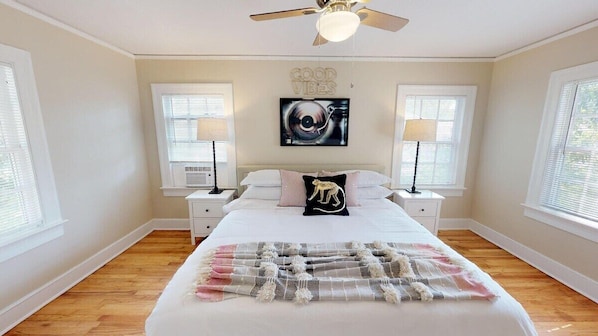 This king mattress is new and very supportive, we also use safe-rest mattress encasement covers so there is not dirt, hair or dust on or around the mattress.  The pillows utilize the same encasement so you wake up rested and free from allergens. 