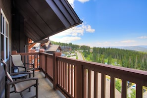 Step onto the terrace and enjoy the scenic Colorado mountains.