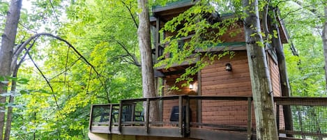 The Rustic Treehouse is your secluded getaway in the woods!!