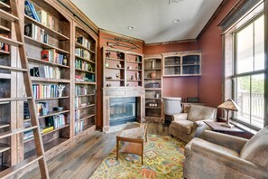 Library | Wood-Burning Fireplace