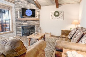 Enjoy an evening by the fireplace after a day of exploring Branson