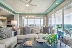 Views surround you in the living room