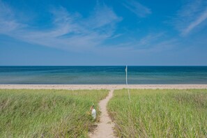 Sagamore beach 100 ft from from the home.