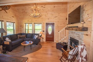 True log cabin feel inside.