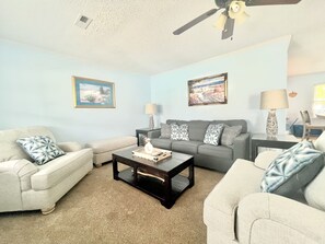 Living room with plenty of seating for everyone! 