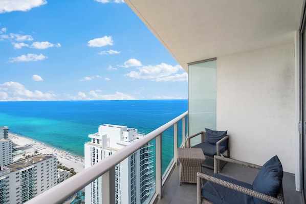 Incredible balcony with a great view.