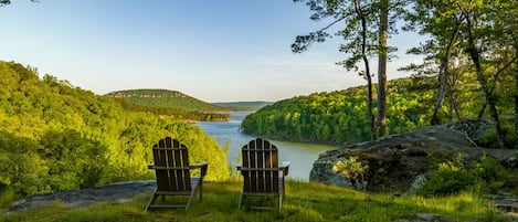 Our private point overlooking Snakehead Cove - Sugarloaf is out in the distance!