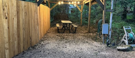 Lighted picnic shelter 