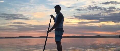 SUP paddle boarding from your waterfront location 