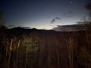 View at night from the main deck