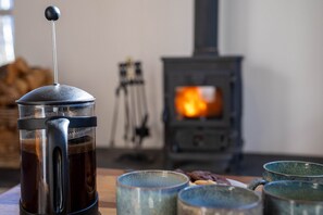 Glenfeshie House living room fire