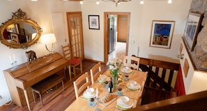 Pine Ridge Lodge view down to table and kitchen