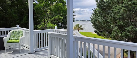 Front deck overlooking sound