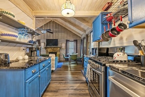 Fully stocked kitchen for a nice home cooked meal