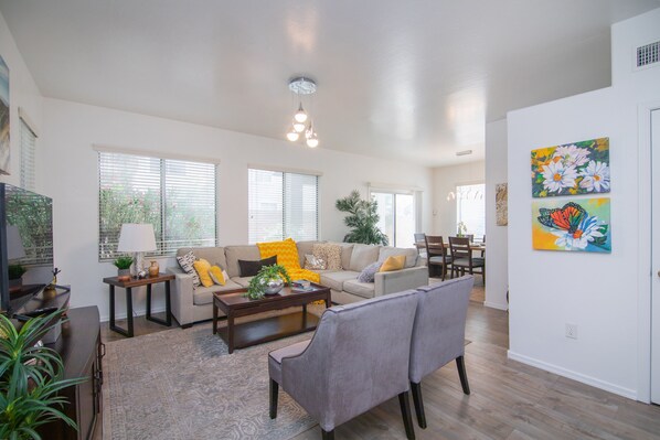 Living Room and Dining Area