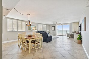 open concept kitchen dining and family room