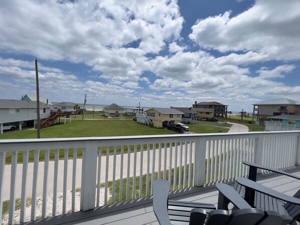 Listen to the waves and feel the ocean breeze from either of the two porches.