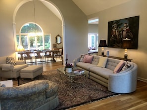 Spacious living room with natural light.