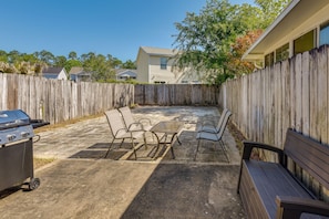 Private Yard | Furnished Patio | Gas Grill