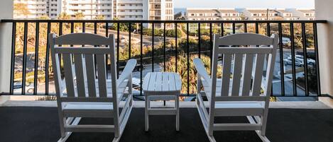 Ocean side balcony view