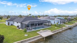 View of the dock, perfect for fishing, boating, or enjoying the water
