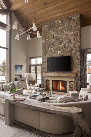 Great Room - Fish Creek Lodge 05 - Teton Village, WY - Luxury Villa Rental