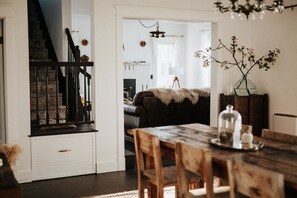 Let the quiet here seep into your bones. The Dining Room at House Kinlands.