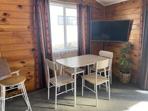 Open plan kitchen, dining and lounge, which flows onto front deck