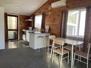 Open plan kitchen, dining and lounge, which flows onto front deck