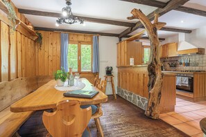 Kitchen and dining area
