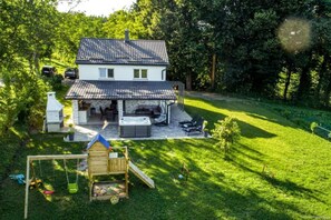 Aerial view on the house