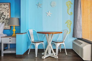A dining space that combines comfort with coastal charm.