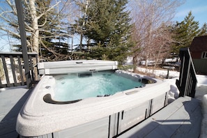 There is no better way to relax after a day of play than a dip in the hot tub.