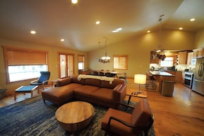 With a group-friendly layout, this home provides the ideal space to unwind and recharge during your time in Teton Valley.