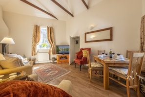 Open-plan sitting and dining area