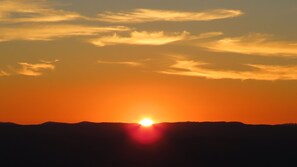 Sunset view from Currawong Cottage