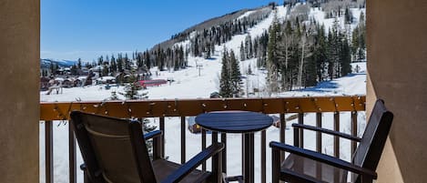 Master Bedroom Deck - Views of the slopes and main base area