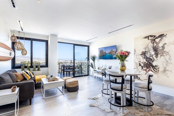 This living room is the definition of comfort