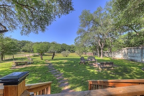 Step into paradise with the gorgeous riverfront outdoor space and lush yard.