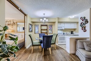 Step into modern elegance with our newly renovated home featuring stunning wood-like flooring.