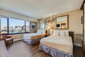 Step into modern elegance with our newly renovated home featuring stunning wood-like flooring.