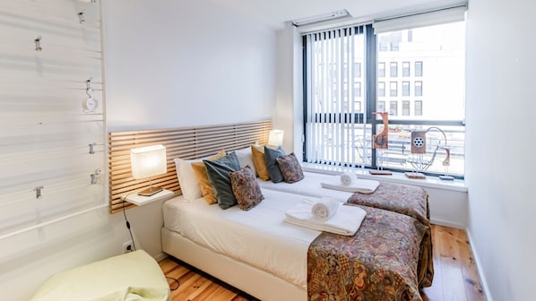 This bedroom has two single beds with very comfortable mattresses and pillows. Freshly laundered linen is provided for your comfort! #sweet #lovelystay