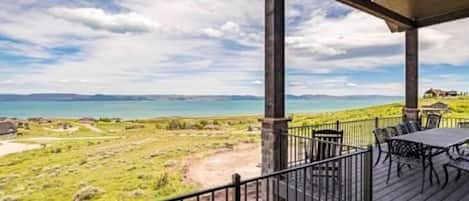 Gorgeous view of Bear Lake from the covered back deck.