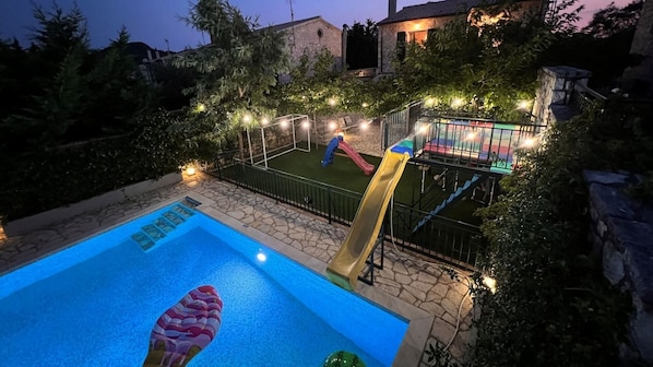 Splendid Gouvia Villa | 3 Bedrooms | Villa Yiarios | Private Children's Playground