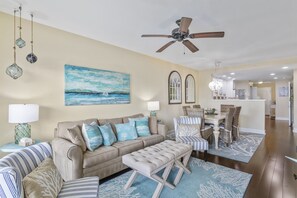 Living area w/ Sleeper sofa