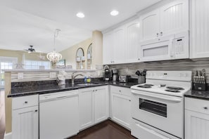 Fully stocked kitchen