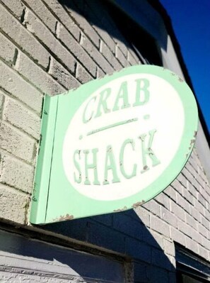 Dine outdoors in our authentic Crab Shack!