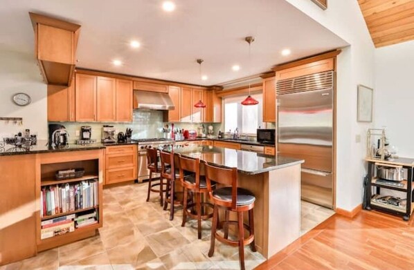 Dream kitchen with Wolf range and Sub Zero fridge