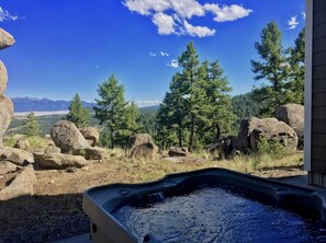 Private hot tub to stargaze at night or enjoy the scenery during the day.